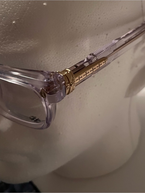 Chrome Hearts Pen15 Periwinkle Clear Frame Eye Glasses with Gold Decor main image 13